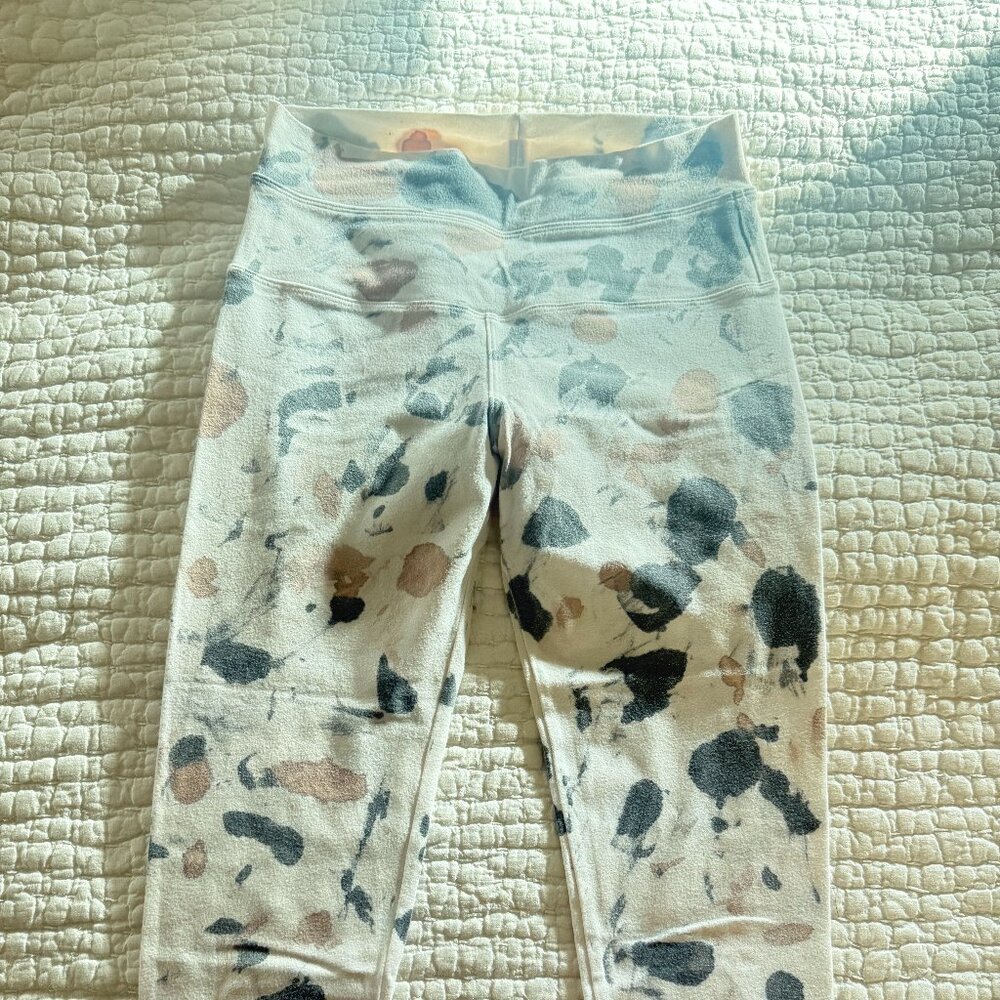 Hard Tail Leggings Black Tan Print Size M